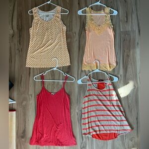 Bundle 4 Women’s Orange Tank Tops - Medium